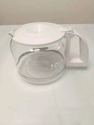 Mr. Coffee replacement Carafe Pot 10 Cup Used White - Image 1 of 4