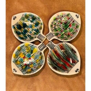 De colección Italiana Artesanal, Cerámica, (4) Reposapilables Cuchara de Pescado-Rara, Difícil de Encontrar - Imagen 1 de 8