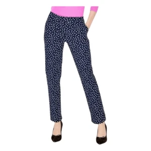 Boden Richmond Slim Ankle Pants Navy Blue White Polka Dot Cigarette 4P - Picture 1 of 8