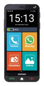 Brondi Amico Vero Smartphone 5.7" Dual SIM 4G 3/32 GB Android 14 Nero - 10282000 - Foto 1 di 2
