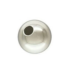 10 Pieces 925 Sterling Silver 6mm Seamless Smooth Beads 1.8mm Hole - Picture 1 of 1