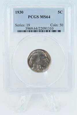 1930-P PCGS MS64 Buffalo Nickel Business Strike 5C - Image 1 of 2