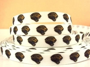 3/8" (1 yard) Jaguars Grosgrain Ribbon Football Jacksonville Team Sports - Picture 1 of 1
