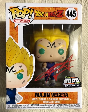 Chris Sabat Signed Autographed Majin Vegeta Funko Pop Over 9000 JSA COA 3 Cover