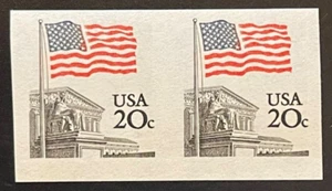 Scott#: 1895d - Flag over Court Imperf Pair 20c MNHOG (see photo) - Lot 2 - Picture 1 of 1