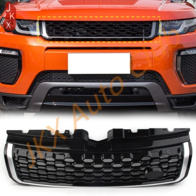 Nueva parrilla superior delantera plateada + negra x para Land Rover Range Rover Evoque 2012-2018 Foto 1 de 4