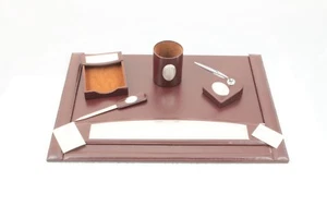 Set da scrivania porta penne sottobraccio tagliacarte portabiglietti - Foto 1 di 1