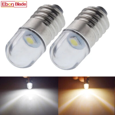 SIEFREWD Warm/White E10 LED Bulb Lamp Screw Miniature 3V 4.5V 6V 12V AC Replacement Lamp