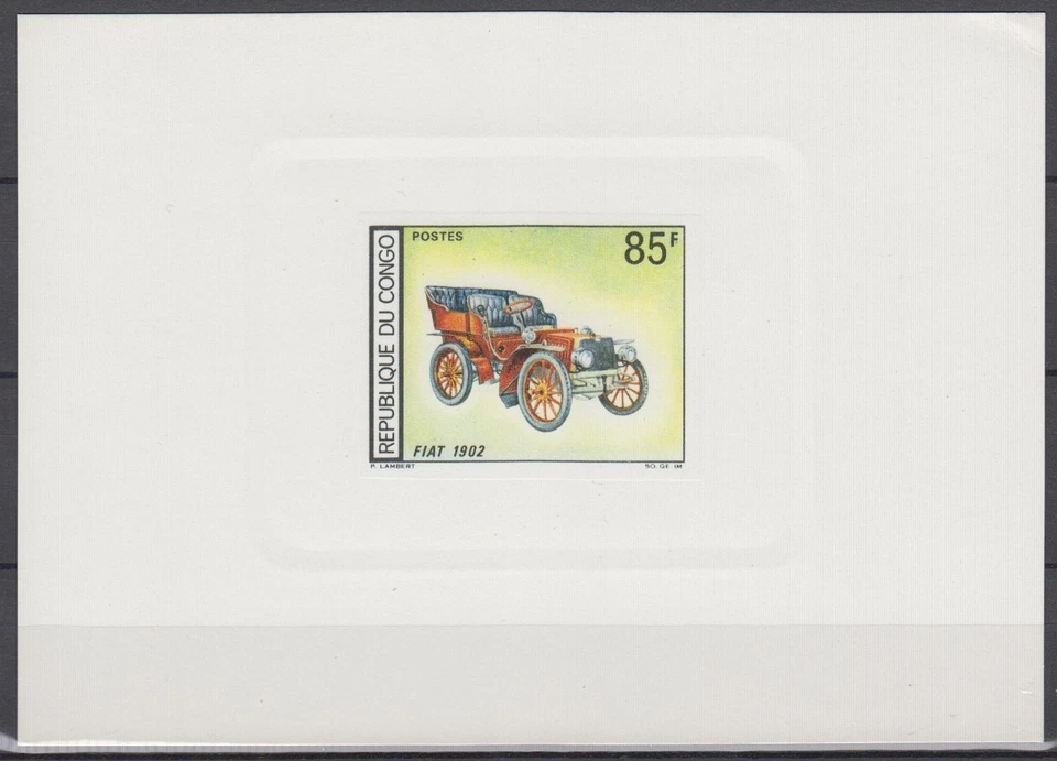 Congo Sc178 Antique Car, Automobile, Fiat, 1902, Deluxe Proof - Image 1 of 1