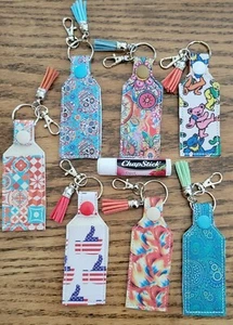 Bálsamo labial hecho a mano soporte encendedor llavero EE. UU. osos azúcar calaveras cachemira - Imagen 1 de 17