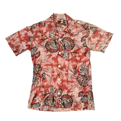 Vintage 70s Chess King Disco Acetate Nylon Long Sleeve Pink Mens Large 16-16 1/2 - Image 1 of 4