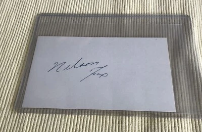 Nellie Fox Chicago White Sox Signed Index Card  JSA - Image 1 of 3