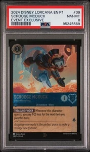2024 Disney Lorcana EN P1 39 Scrooge McDuck Event Exclusive PSA 8 - Picture 1 of 3