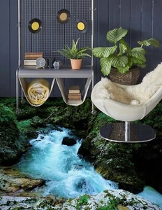 3D Blue Creek K1633 Floor WallPaper Murals Wallpaper Mural Print Luna 2024 - Picture 1 of 11