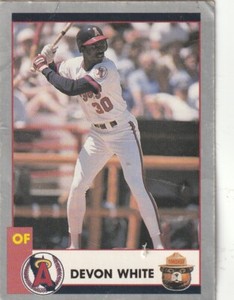 FREE SHIPPING-FAIR1990 Smokey Bear California Angels Devon White #18
