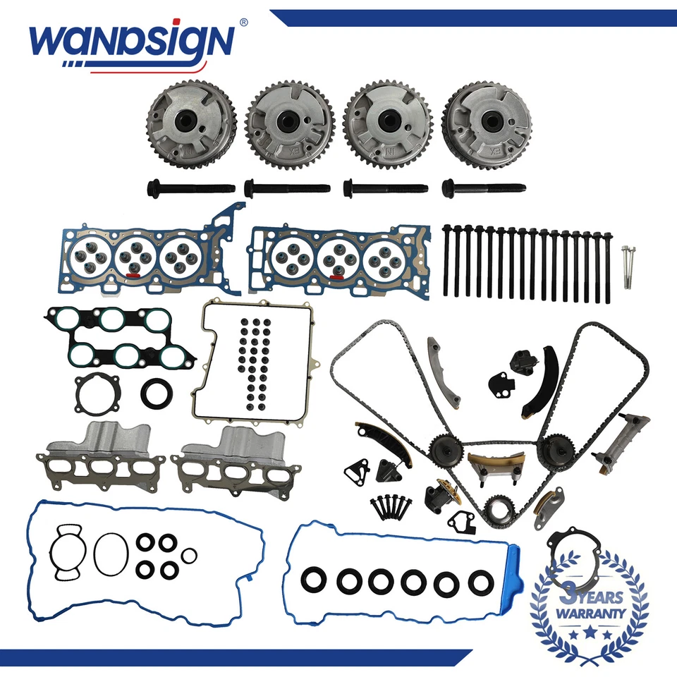 Juego de juntas de cabeza de cadena de distribución con VVT para 09-16 Chevy Captiva GMC Buick 3,0 L 3,6 L Foto 1 de 4