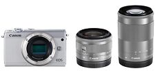 Canon Mirrorless SLR Camera EOS M100 Double Zoom Kit White EOSM100WH-WZK