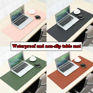 Large PU Leather Computer Desk Mat Dual Sided Use Waterproof Laptop Mouse Pad ` - Picture 1 of 18