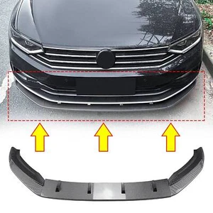 Front Bumper Spoiler Splitter Lip Kit For Volkswagen Passat B8.5 2020-2023 Black - Picture 1 of 8