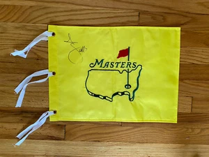 ADAM SCOTT SIGNED AUTOGRAPH MASTERS FLAG UNDATED 2013 CHAMPION BAS - Picture 1 of 2