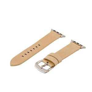 Clockwork Synergy® Dapper Washed Camel SS Watch Bands for 42mm Apple Watch - Picture 1 of 1