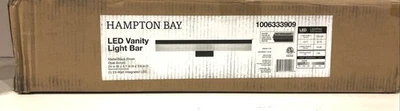 Hampton Bay Eldridge 24 pulgadas Barra de luz de tocador LED negra mate de 1 luz (SELLADA) Foto 1 de 3