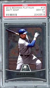 2010 Bowman Platinum - Matt Kemp #13 PSA 10 - Picture 1 of 2