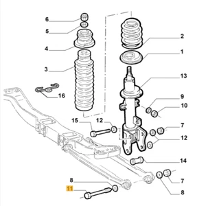 Alfa Romeo 147/156/GT rear lower suspension bolt Part number 60616479 - Picture 1 of 5