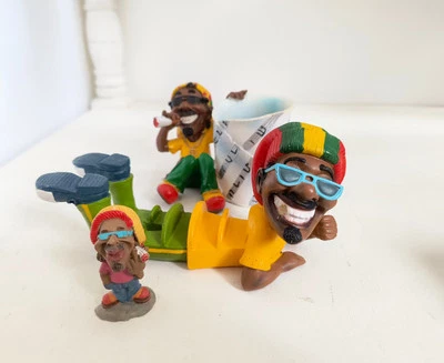 Sculpture statue Jamaïque Bob Marley vintage design résine art déco  - Photo 1/4