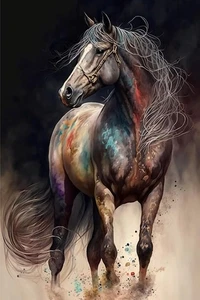 Colorful Horses Puzzles for Adults 1000 Piece 1000 Piece, - Picture 1 of 7