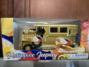 NEW Philippine Jeepney Metal Die Cast Special Gold Edition NEW 2.8" Souvenir - Picture 1 of 4