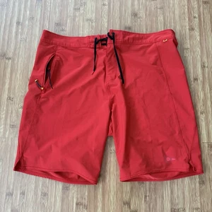 Florence Marine X Standard Issue Boardshort Mens 36 Red 8.5” Inseam Stretch - Picture 1 of 16