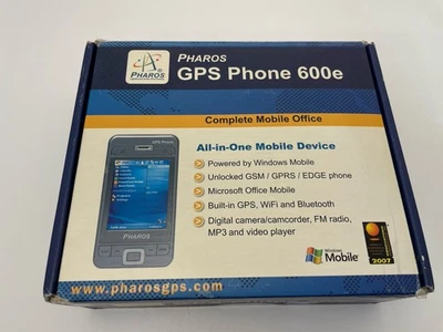 Pharos GPS Unlocked Phone 600e Mobile Office WM WiFi BT MP3 Camera Radio PTL600e - Image 1 of 4