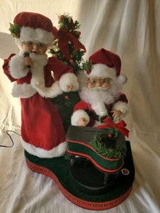 DE COLECCIÓN NAVIDAD INTERNACIONAL 18" CANTO BAILE ANIMADO SANTA SEÑORA CLAUS PIANO BRONNERS - Imagen 1 de 10