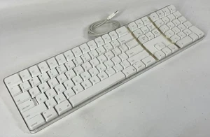 🍀 ORIGINAL Apple Mac Weiß USB Kabelgebunden Tastatur iMAC G3 G4 G5 eMAC A1048 - Bild 1 von 8