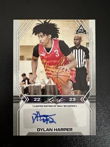 Dylan Harper 2022-23 Leaf Auto /99 Rookie RC ARC Autograph - Picture 1 of 6