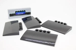 Lego (c) 4x Dachstein - negro - slope - 15625 - 4x8 - black - con botones - Imagen 1 de 1