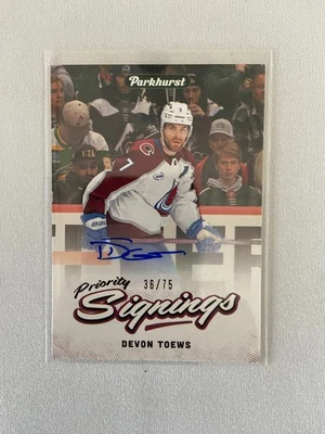 2025 Upper Deck Fall Expo Priority Signings Auto Devon Toews 36/75 - Image 1 of 2