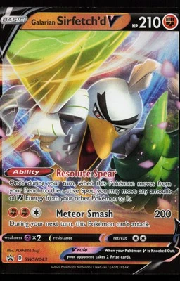 Galarian Sirfetch'd V SWSH043 SWSH: Sword & Shield Promo Cards Pokémon Card - Image 1 of 2
