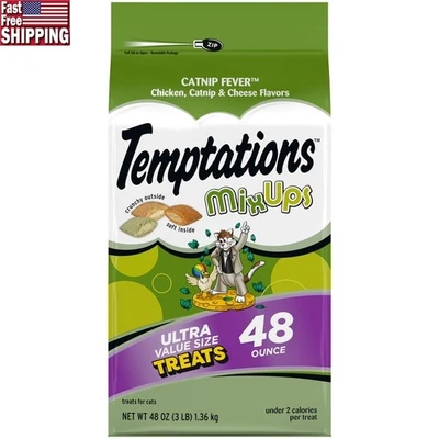 Mezcla dental crujiente suave para gatos pollo hierba gatera queso 48 oz merienda nueva Foto 1 de 4