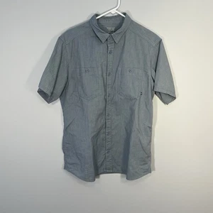 Mountain Hardwear Shirt Mens Large Blue Short Sleeve Button Up Chambray Casual - Picture 1 of 9