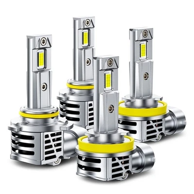 4x 9005 Combo H11 LED Faro Alto Bajo Kit Bombilla 6500K Blanco Súper Brillante Foto 1 de 4