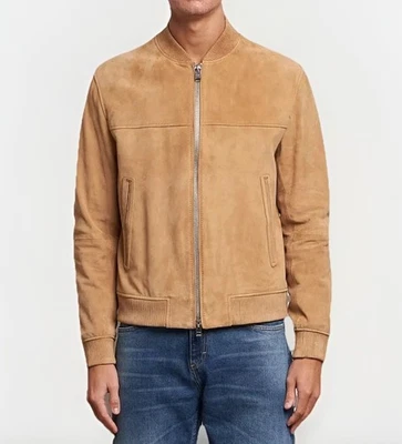 HUGO BOSS Malbano Suede Jacket 50530220 Medium Beige Sz.46/S - Image 1 of 4
