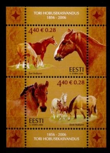 Pferde. 150 Jahre Gestüt Tori. Block. Estland 2006 - Bild 1 von 1