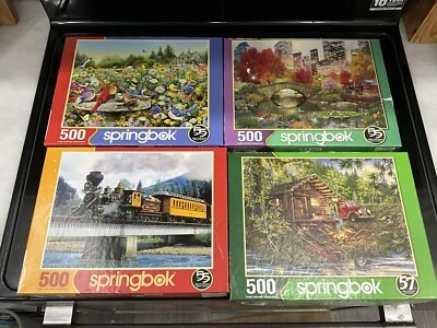 Springbok 500/ Piece Jigsaw Puzzles LOT OF 4 Estate Sale, Hundreds Available - Image 1 of 4