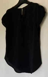 SHEIN CURVE WOMEN’S SHEER SHORT SLEEVE LIGHTWEIGHT BLOUSE TOP BLACK SIZE 0XL - Picture 1 of 4