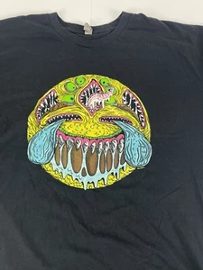 Rob Israel 2XL Black T Shirt Laughing Crying Emoji Graphic Monster Street Art - Picture 1 of 12