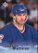 1995-96 Be A Player Rangers Hockey Card #5 Stephane Matteau