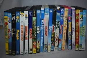21 Kids Movie DVD Big lot G Ice Age Stuart Milo Rango Shrek Robots Dragon - Picture 1 of 11