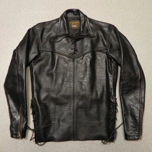 Vanson Denver Lace Up Leather Pullover Jacket Black Size XS - Picture 1 of 4